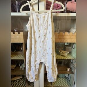 Quincy Mae Smocked Lemon Jumpsuit